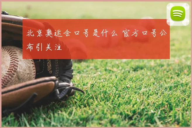 北京奥运会口号是什么 官方口号公布引关注